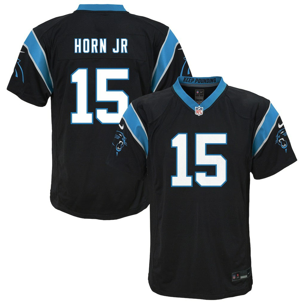 Nike Jimmy Horn Jr. Carolina Panthers Youth Team Game Jersey Black