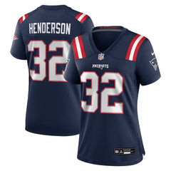 Nike TreVeyon Henderson New England Patriots Women's Game Jersey Navy