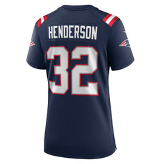 Nike TreVeyon Henderson New England Patriots Women's Game Jersey Navy