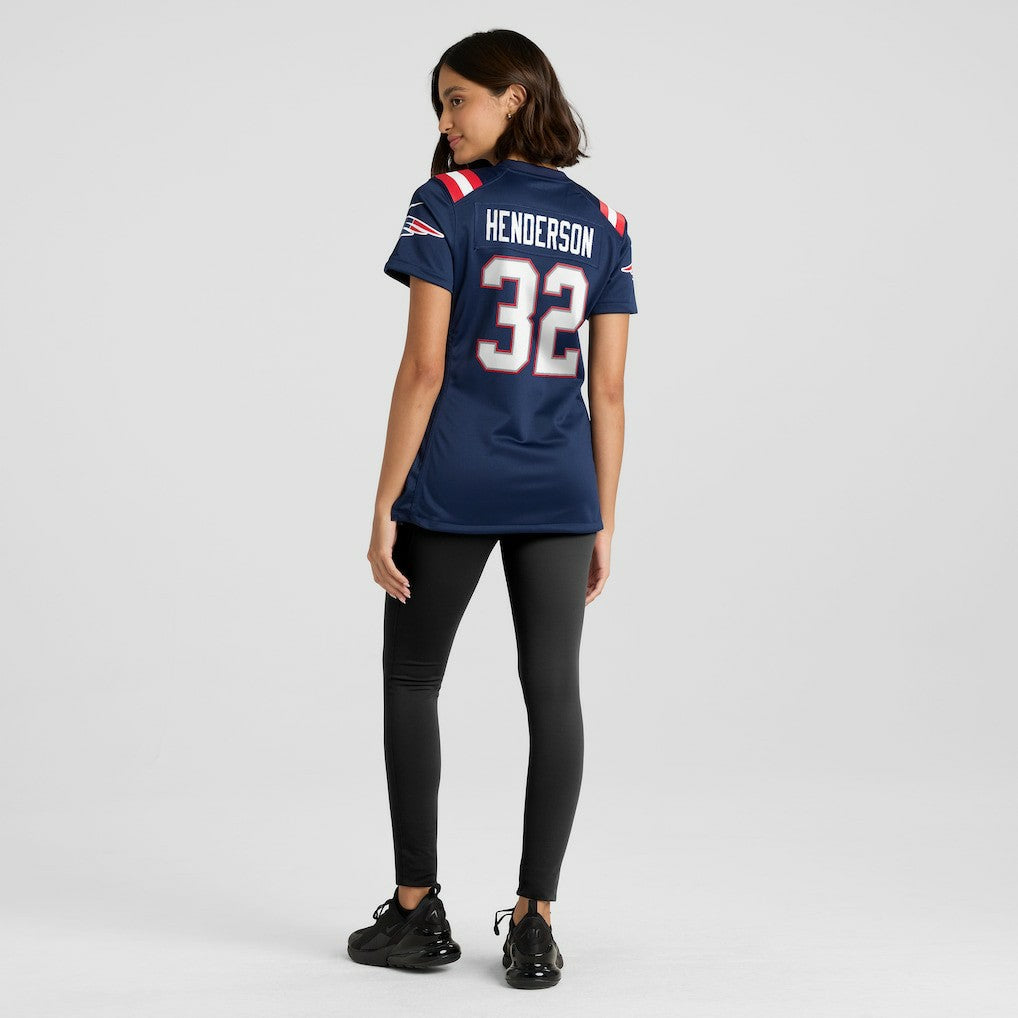 Nike TreVeyon Henderson New England Patriots Women's Game Jersey Navy