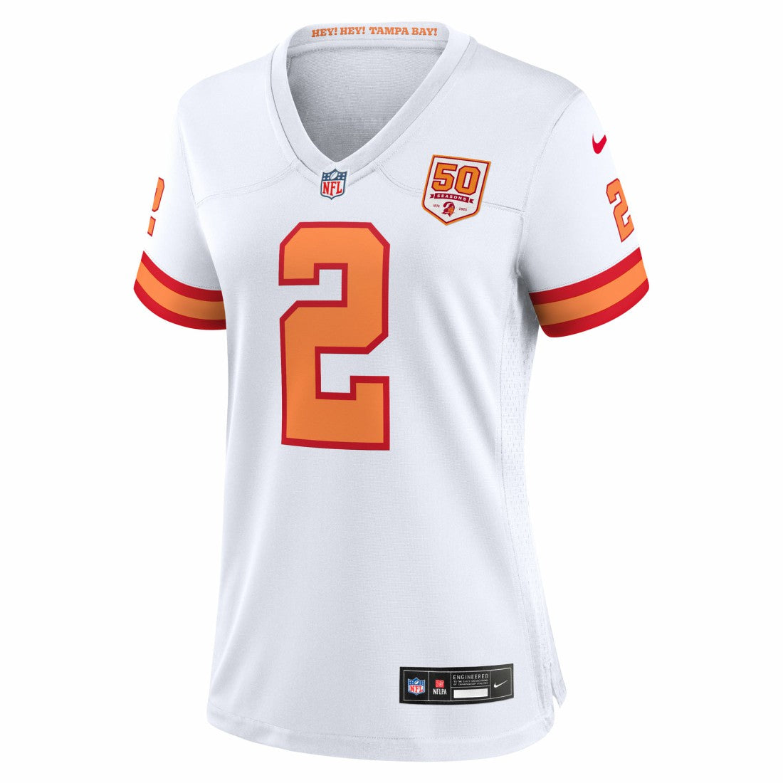 Nike Emeka Egbuka '76 Tampa Bay Buccaneers Women's Alternate 50th Season Game Jersey White