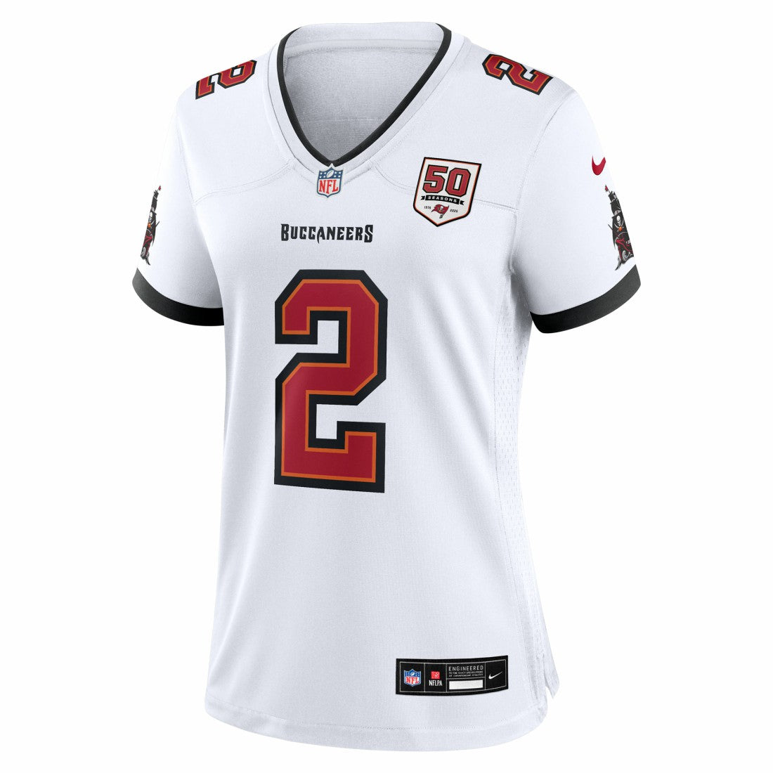 Nike Emeka Egbuka Tampa Bay Buccaneers Women's 50th Season Game Jersey White