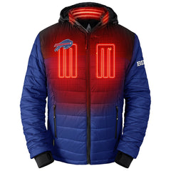 Buffalo Bills ActionHeat 5V Battery Heated Colorblock Full-Zip Puffer Jacket Black/Royal