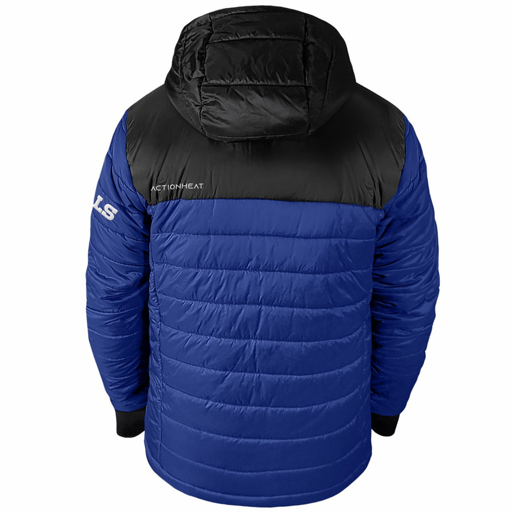 Buffalo Bills ActionHeat 5V Battery Heated Colorblock Full-Zip Puffer Jacket Black/Royal