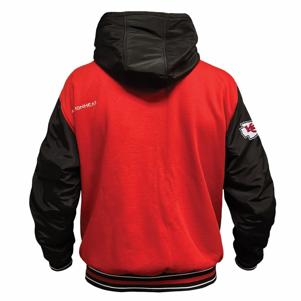Kansas City Chiefs ActionHeat 5V Battery Heated Full-Snap Varsity Jacket Red/Black