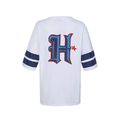 Houston Texans Cuce Women's Rhinestone V-Neck Tunic White