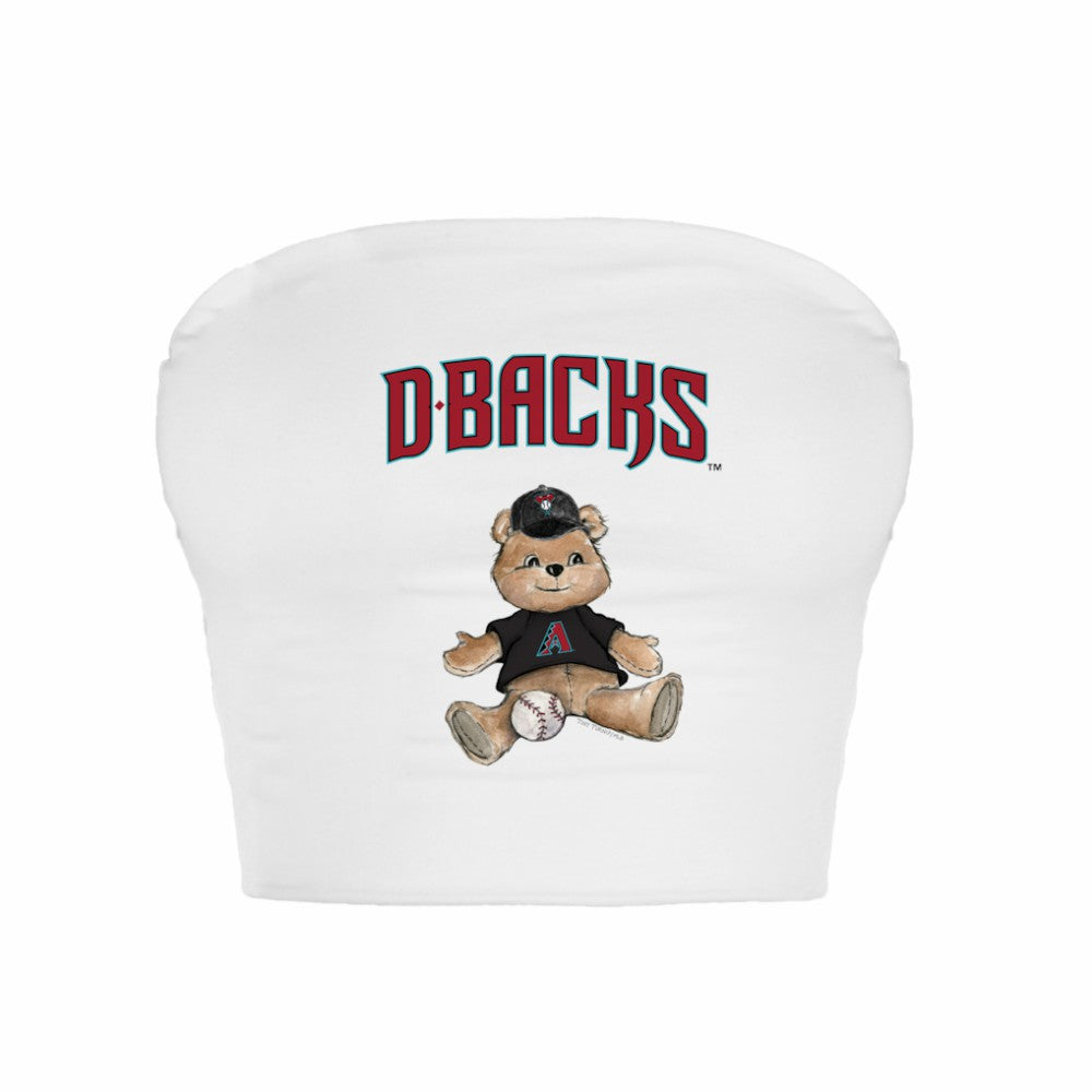 Arizona Diamondbacks Tiny Turnip Women's Teddy Bear Crop Tube Top - White - MLB on Sale