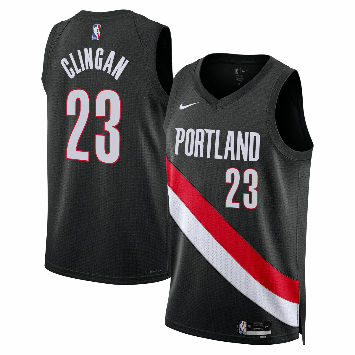 Donovan Clingan Portland Trail Blazers Unisex Swingman Jersey Icon Edition Black | Nike online