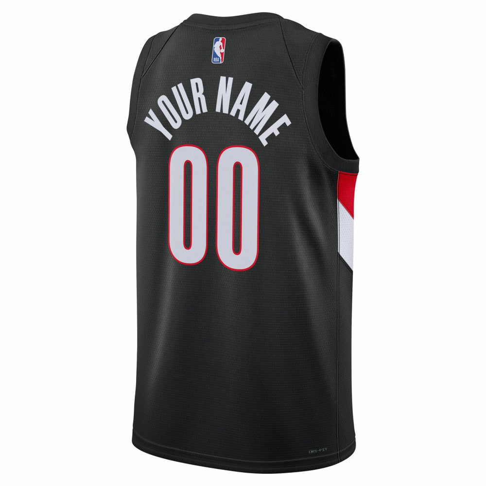 Portland Trail Blazers Unisex Swingman Custom Jersey Icon Edition Black | Nike