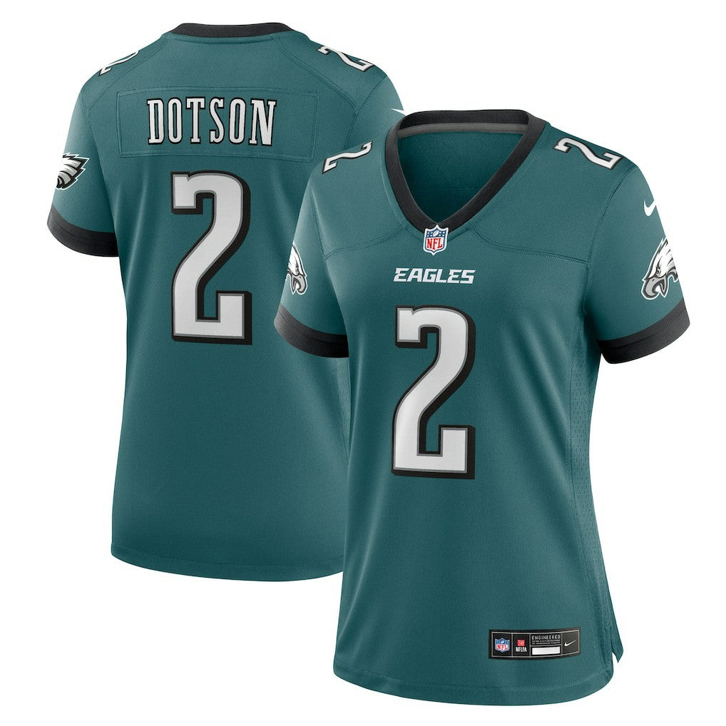 Nike Jahan Dotson Philadelphia Eagles Women's Team Game Jersey Midnight Green