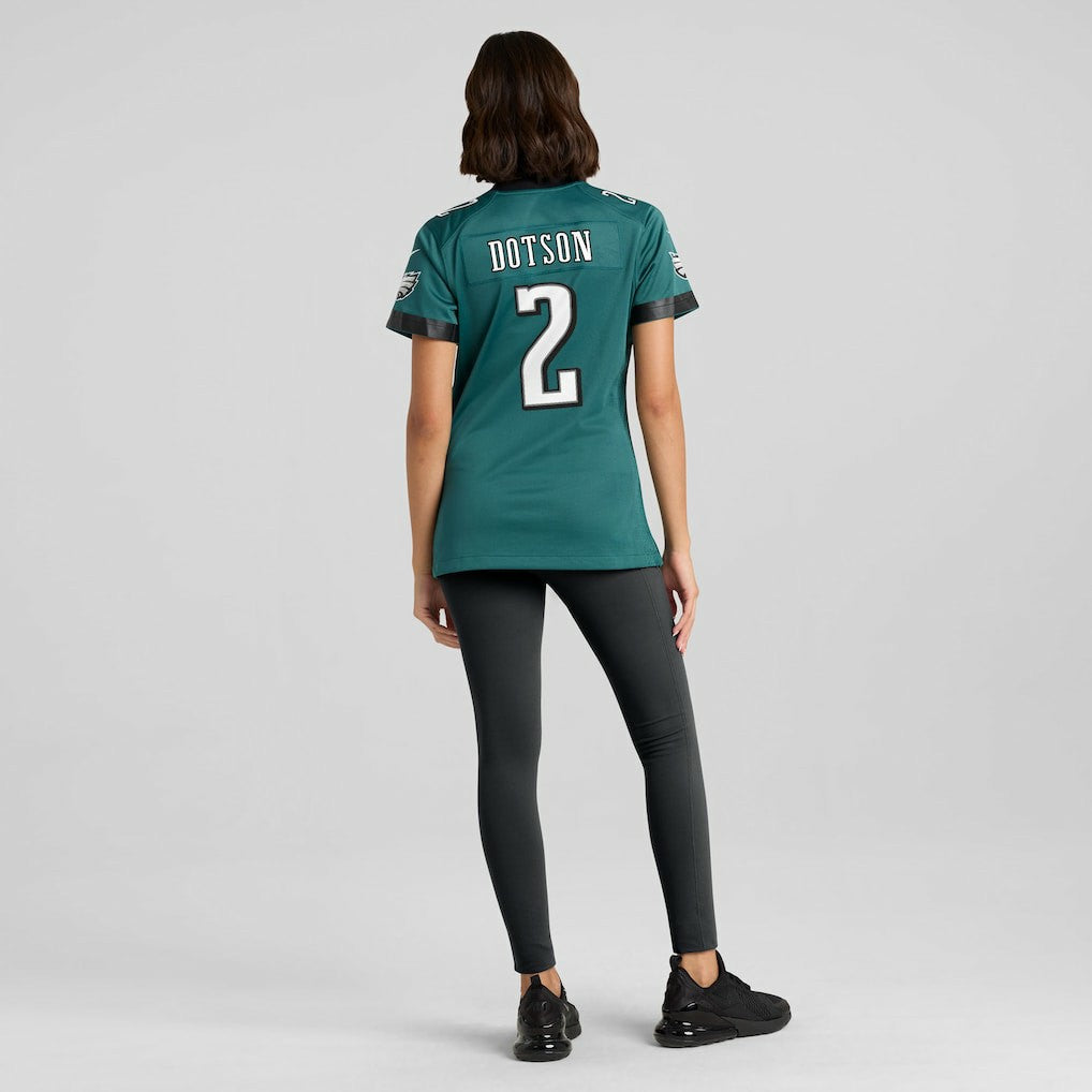 Nike Jahan Dotson Philadelphia Eagles Women's Team Game Jersey Midnight Green