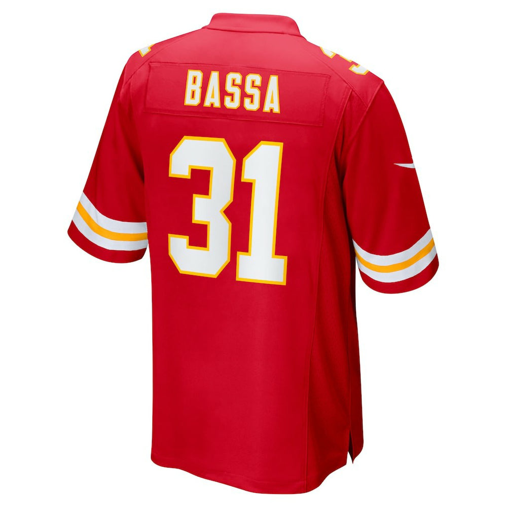 Nike Jeffrey Bassa Kansas City Chiefs Team Game Jersey Red