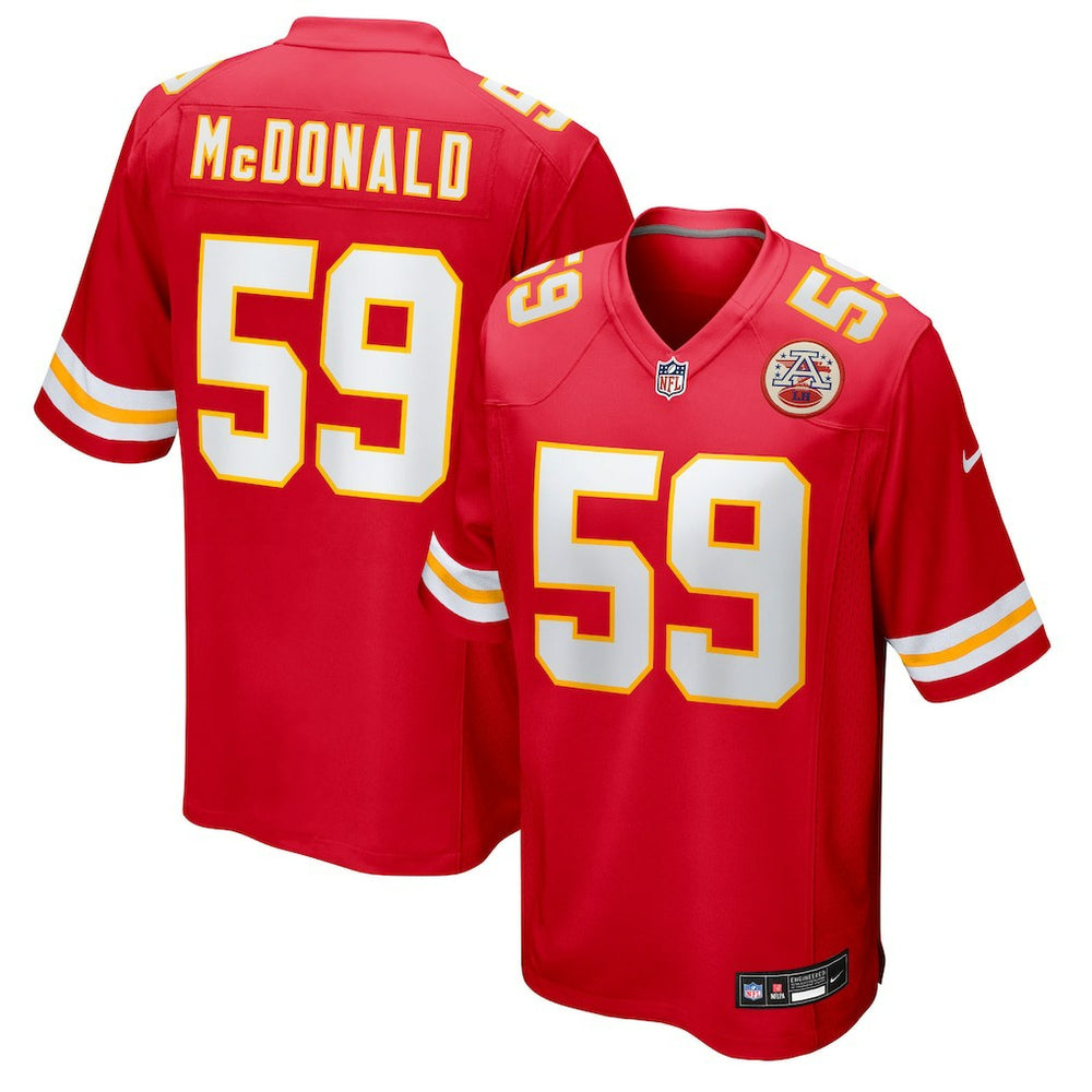 Nike Cooper McDonald Kansas City Chiefs Team Game Jersey Red