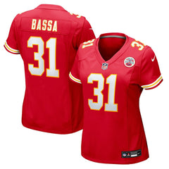 Nike Jeffrey Bassa Kansas City Chiefs Women's Team Game Jersey Red