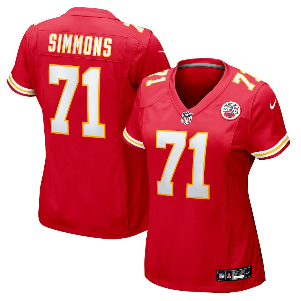Nike Josh Simmons Kansas City Chiefs Women's Team Game Jersey Red