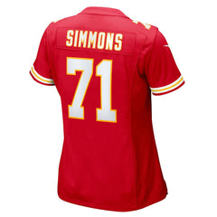 Nike Josh Simmons Kansas City Chiefs Women's Team Game Jersey Red