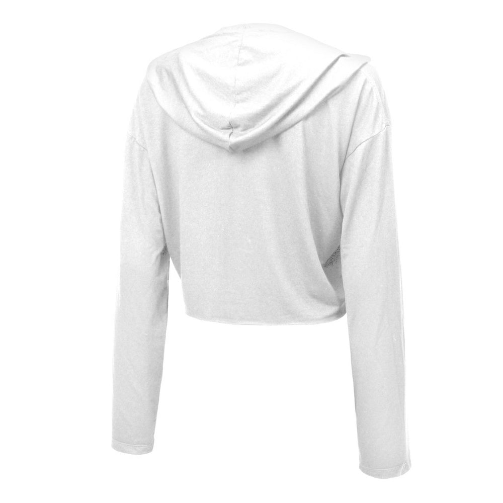 T.J. Watt Pittsburgh Steelers Majestic Threads Women's Glitter Wordmark Hoodie White
