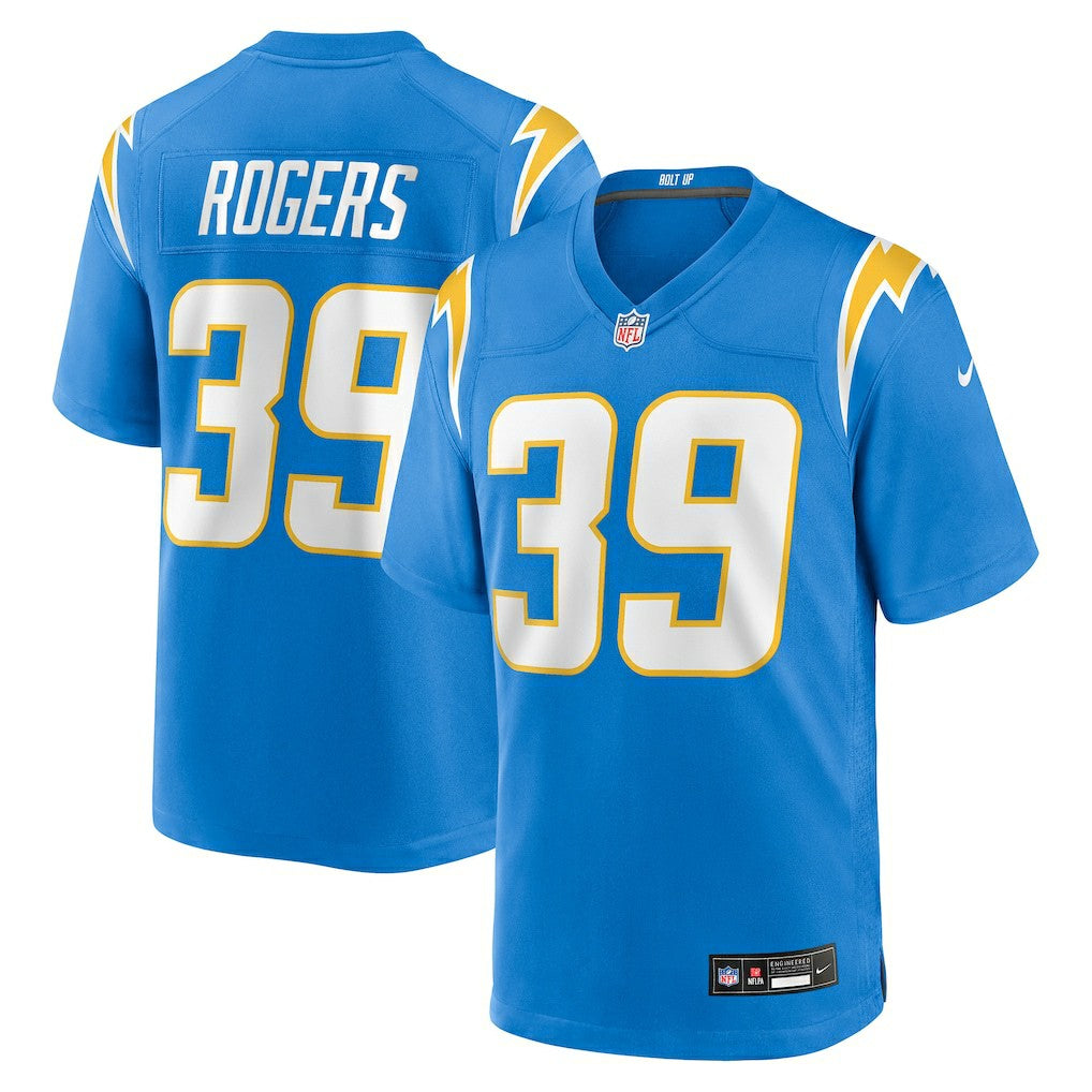 Nike Eric Rogers Los Angeles Chargers Team Game Jersey Powder Blue