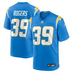 Nike Eric Rogers Los Angeles Chargers Team Game Jersey Powder Blue