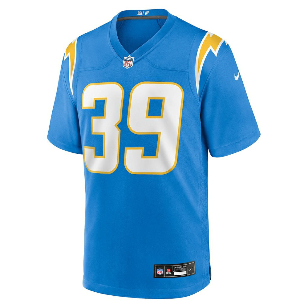 Nike Eric Rogers Los Angeles Chargers Team Game Jersey Powder Blue