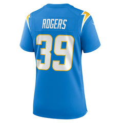 Nike Eric Rogers Los Angeles Chargers Women's Team Game Jersey Powder Blue