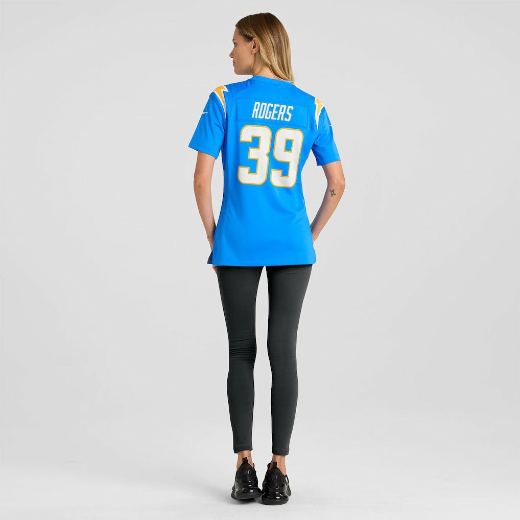 Nike Eric Rogers Los Angeles Chargers Women's Team Game Jersey Powder Blue