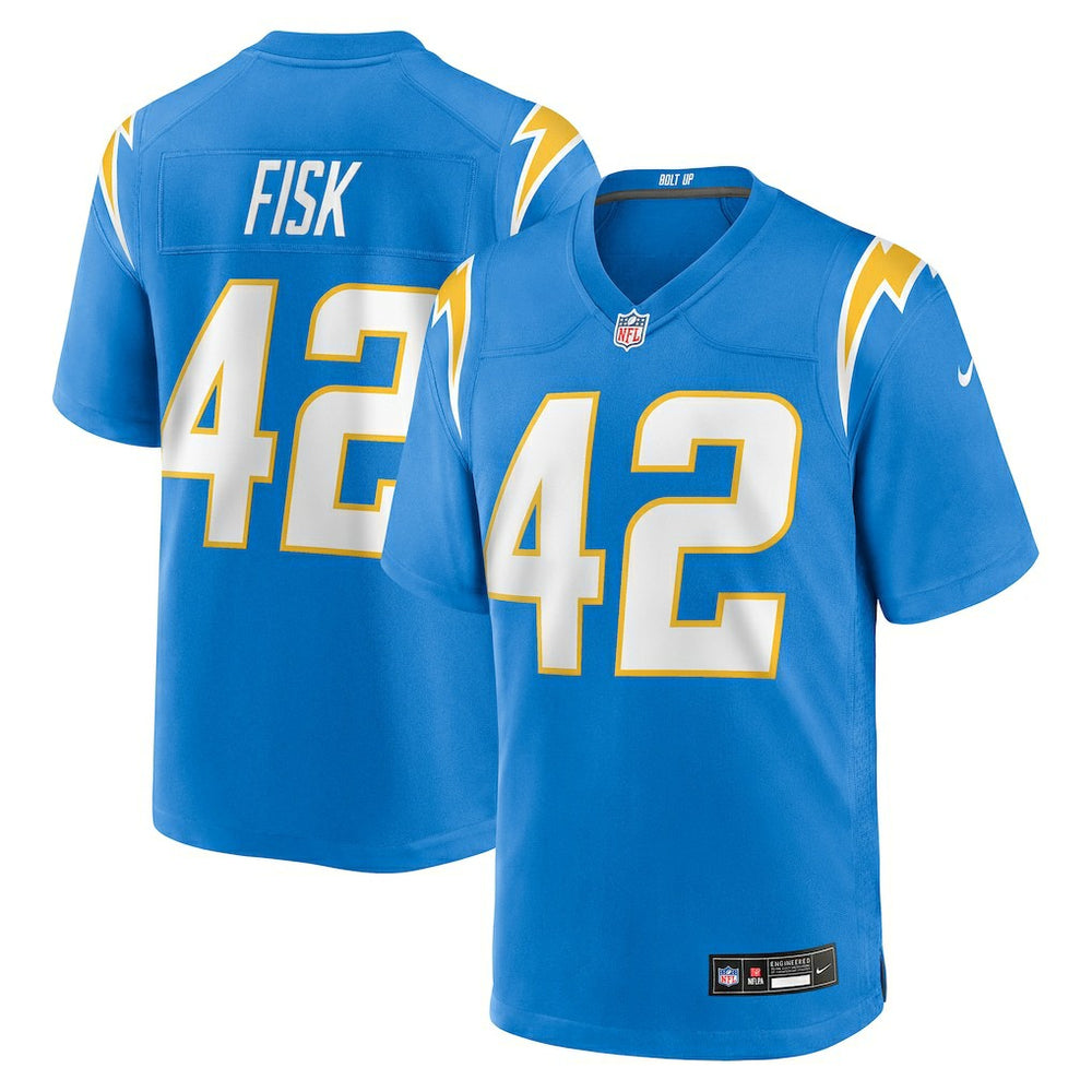 Nike Tucker Fisk Los Angeles Chargers Team Game Jersey Powder Blue