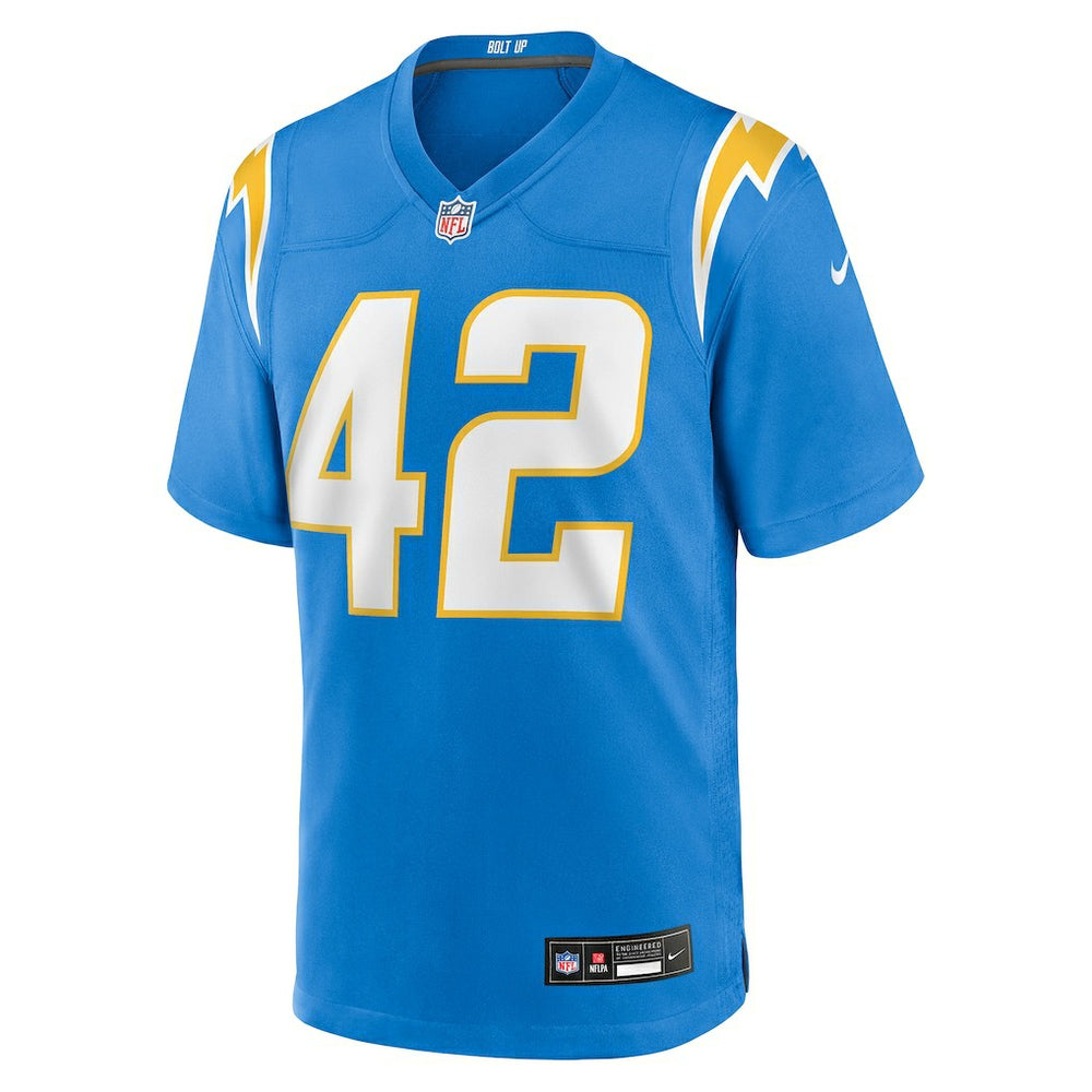 Nike Tucker Fisk Los Angeles Chargers Team Game Jersey Powder Blue