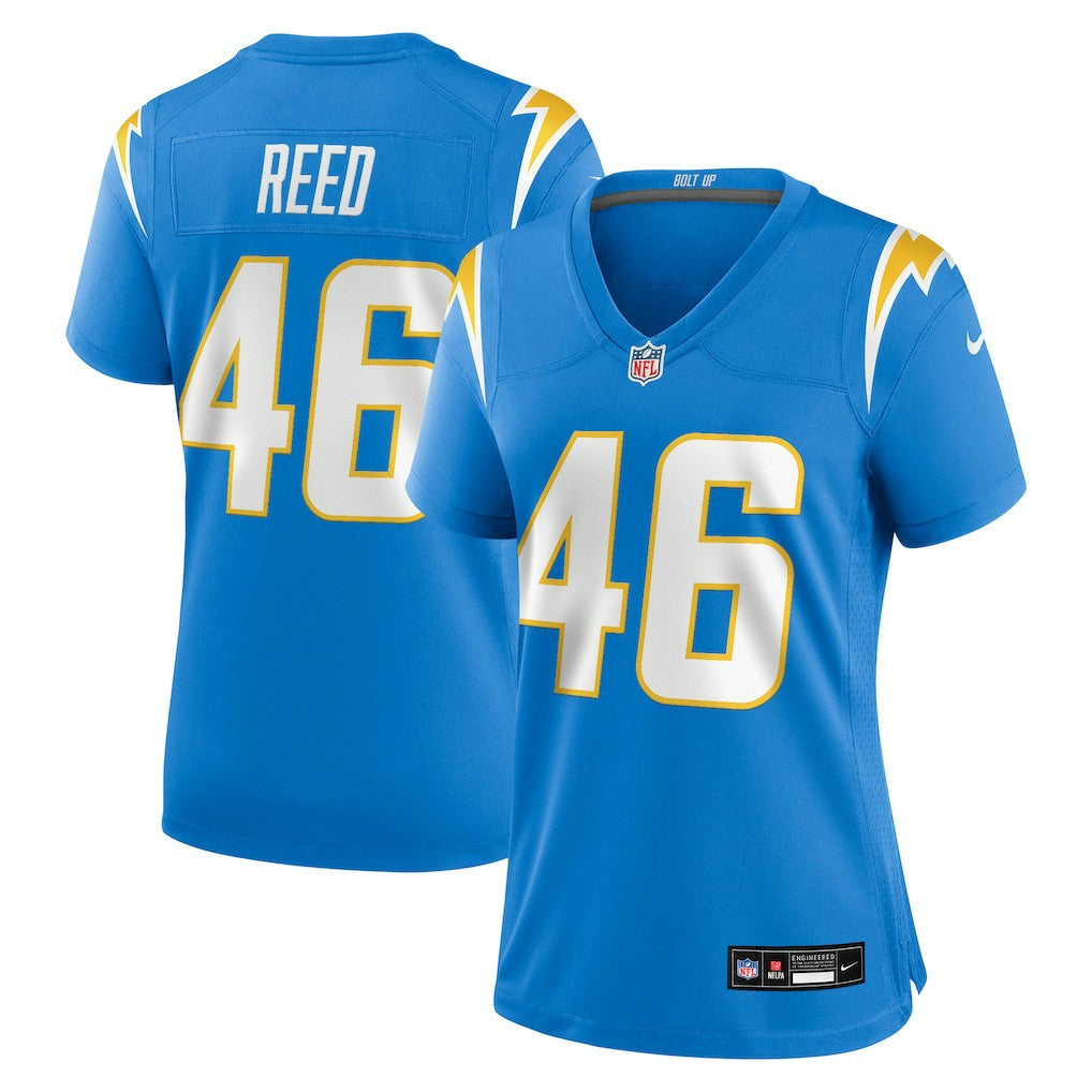 Nike Nikko Reed Los Angeles Chargers Women's Team Game Jersey Powder Blue