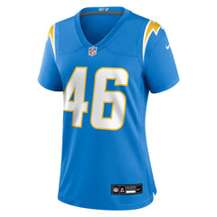 Nike Nikko Reed Los Angeles Chargers Women's Team Game Jersey Powder Blue