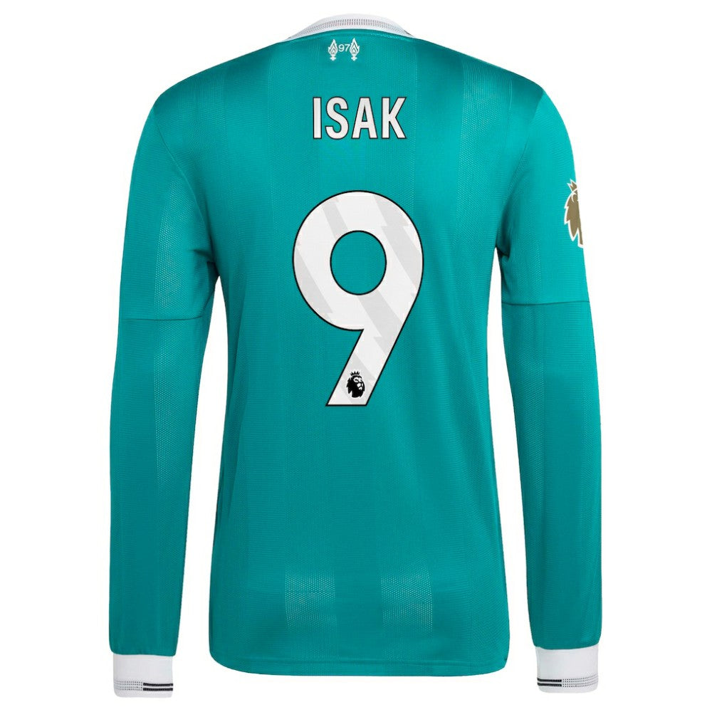 Alexander Isak Liverpool 2025/26 Third Long Sleeve Player Jersey Green - Adidas for sale