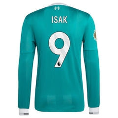 Alexander Isak Liverpool 2025/26 Third Long Sleeve Player Jersey Green - Adidas for sale