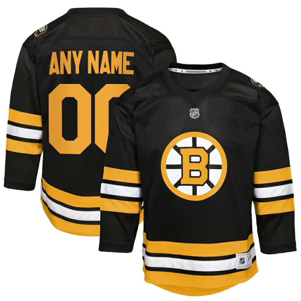 Boston Bruins Youth Home Custom Replica Jersey - Black - NHL 203445705