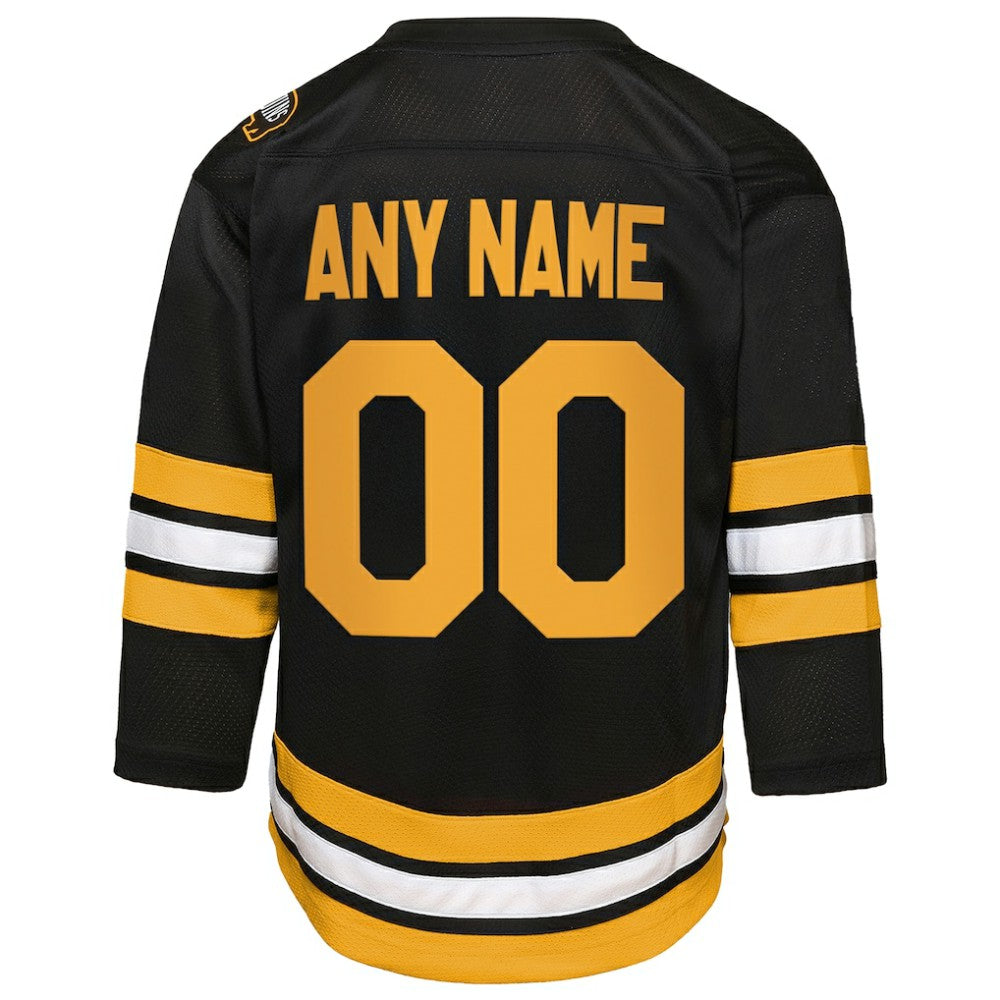 Boston Bruins Youth Home Custom Replica Jersey - Black - NHL 203445705