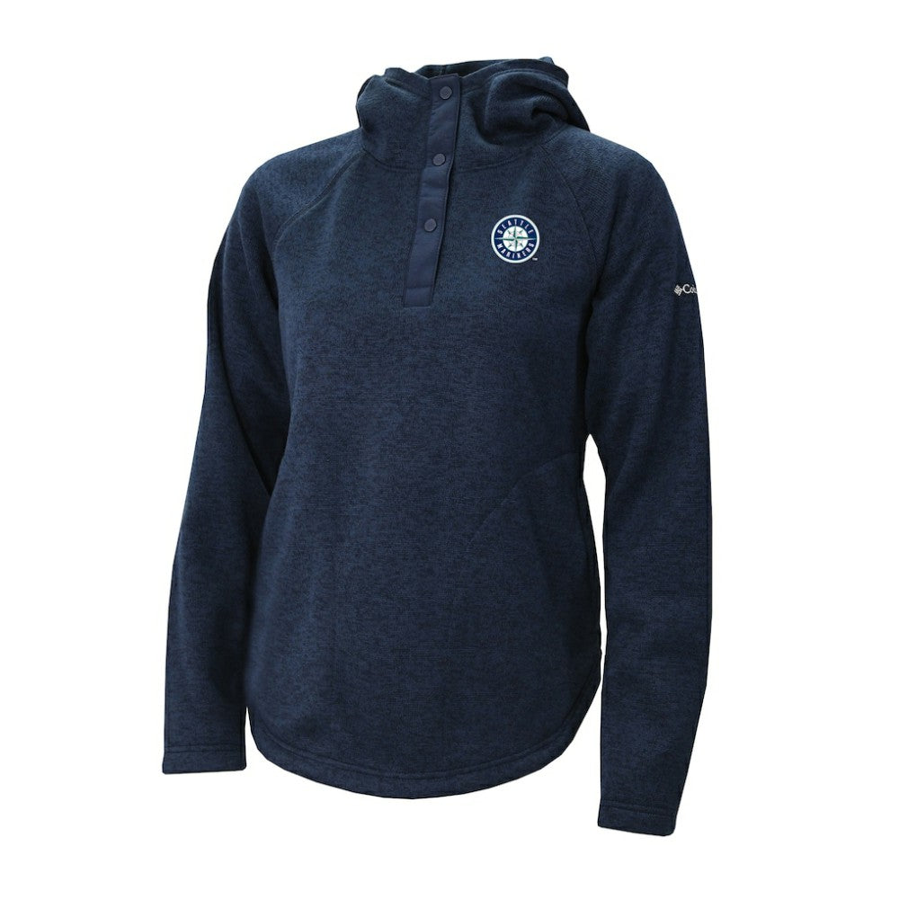 Seattle Mariners Columbia Women's Half-Snap Pullover Hoodie - Navy - Columbia Lifestyle