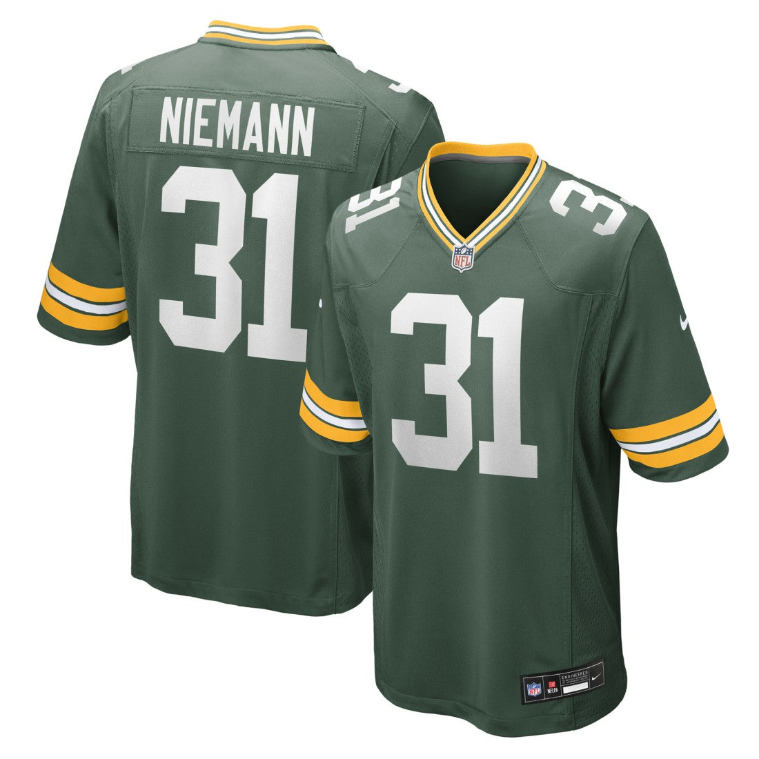 Nike Nick Niemann Green Bay Packers Team Game Jersey Green