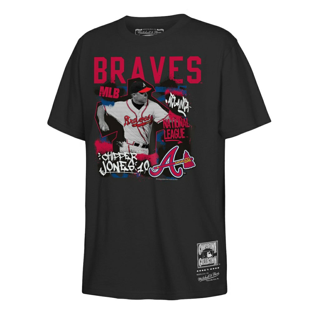 Chipper Jones Atlanta Braves Mitchell & Ness Youth Cooperstown Star Moment T-Shirt - Black - Mitchell & Ness Discount