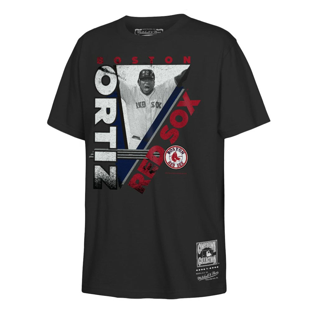 David Ortiz Boston Red Sox Mitchell & Ness Youth In the Zone Player Graphic T-Shirt - Black - Mitchell & Ness Lifestyle