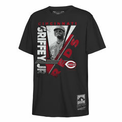 Ken Griffey Jr. Cincinnati Reds Mitchell & Ness Youth In the Zone Player Graphic T-Shirt - Black - Mitchell & Ness Lifestyle