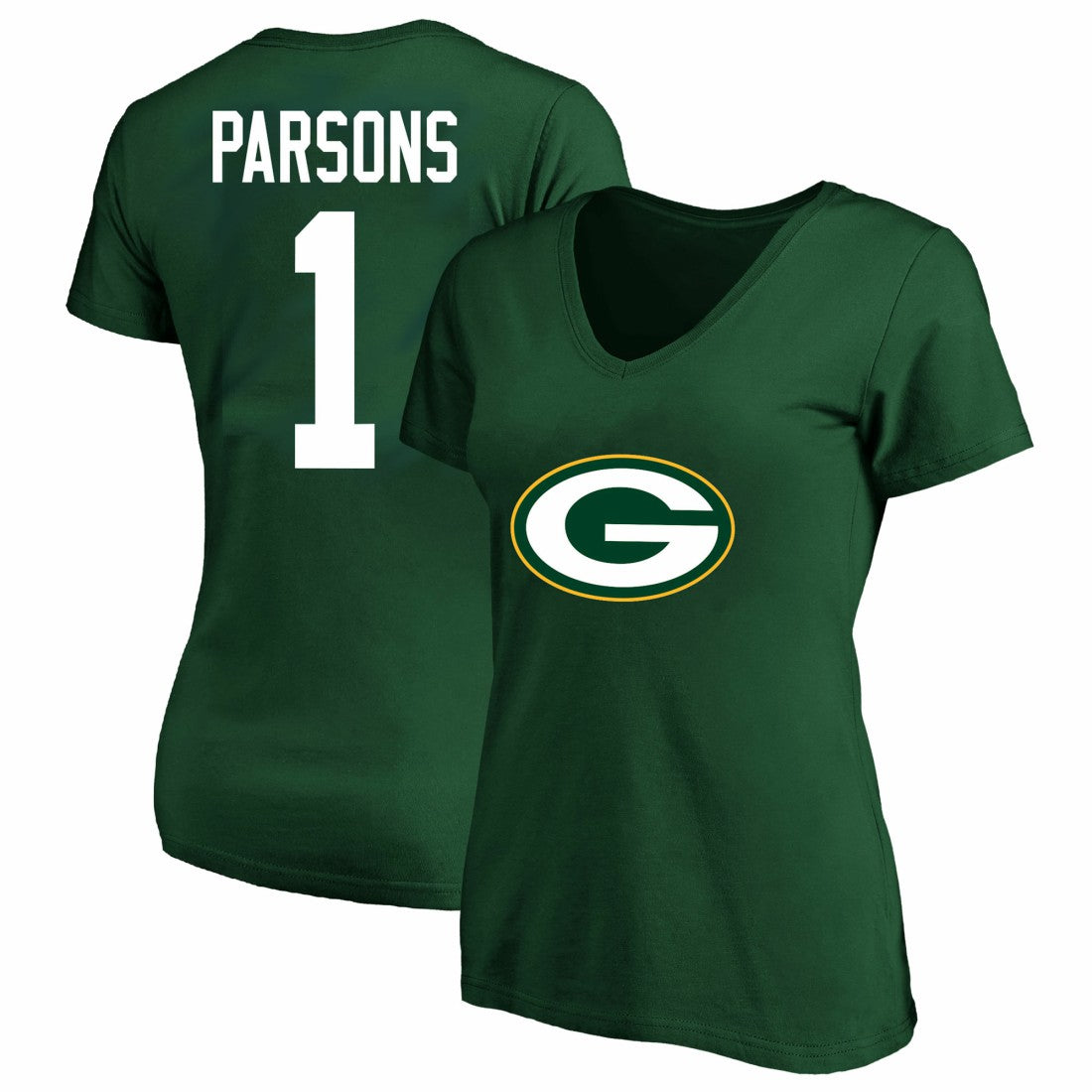 Fanatics Micah Parsons Green Bay Packers Women's Plus Size Name & Number V-Neck T-Shirt Green