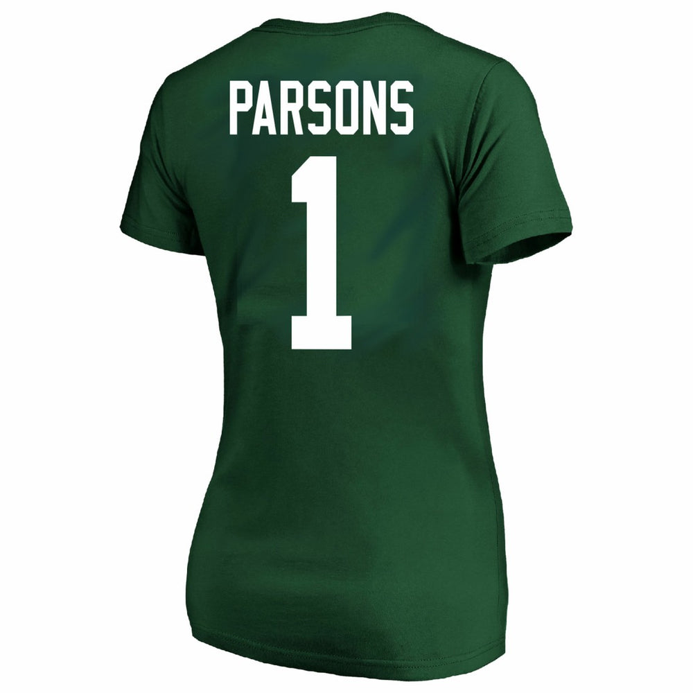 Fanatics Micah Parsons Green Bay Packers Women's Plus Size Name & Number V-Neck T-Shirt Green