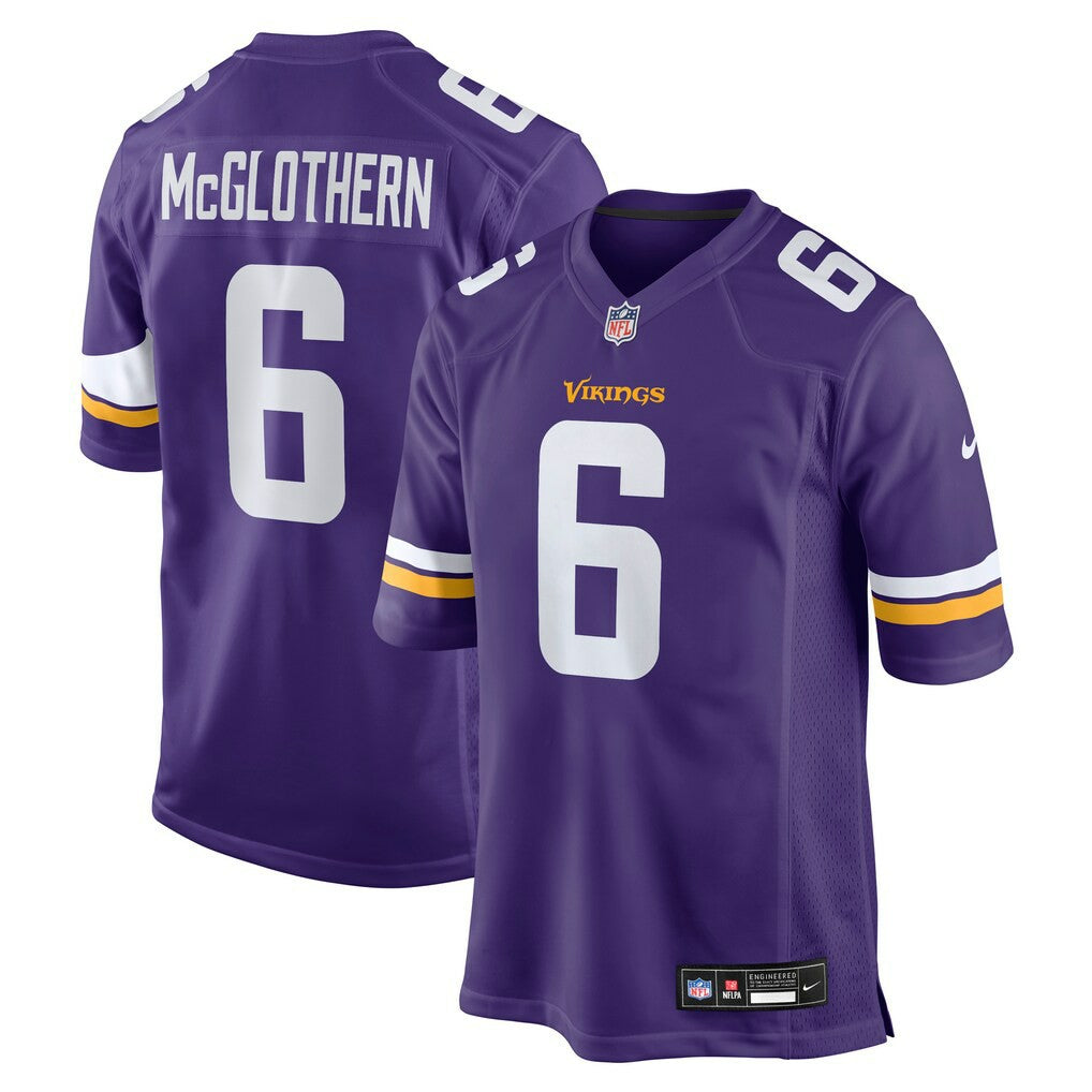 Nike Dwight McGlothern Minnesota Vikings Team Game Jersey Purple