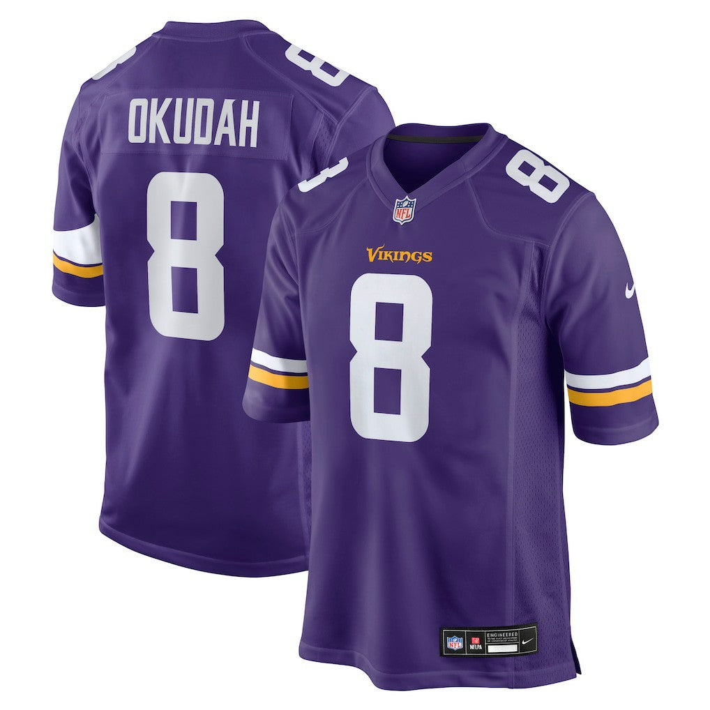 Nike Jeff Okudah Minnesota Vikings Team Game Jersey Purple
