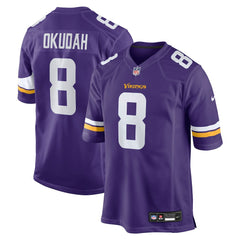 Nike Jeff Okudah Minnesota Vikings Team Game Jersey Purple