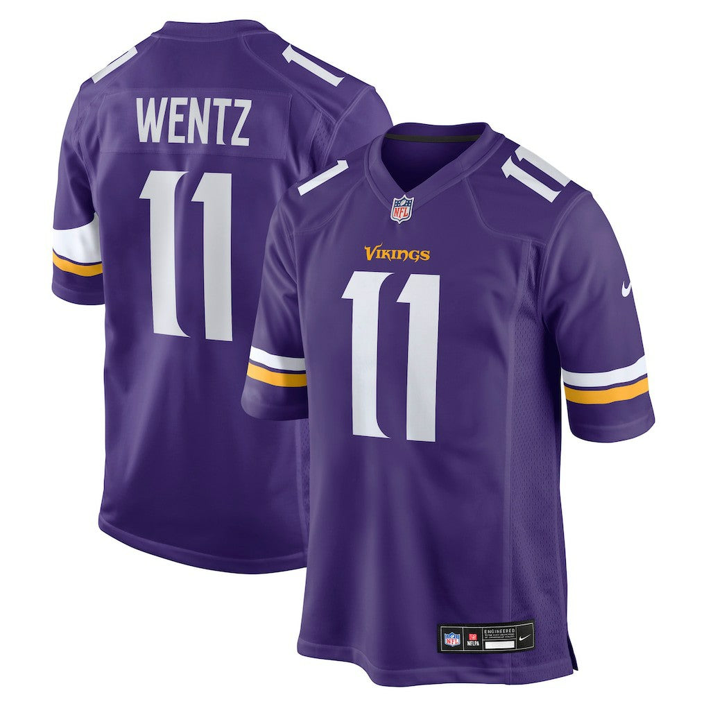 Nike Carson Wentz Minnesota Vikings Team Game Jersey Purple