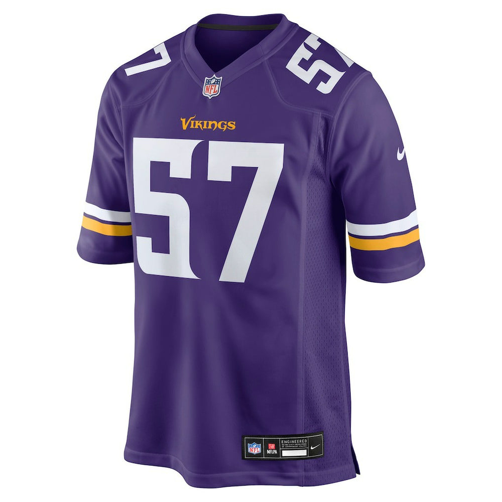 Nike Chaz Chambliss Minnesota Vikings Team Game Jersey Purple