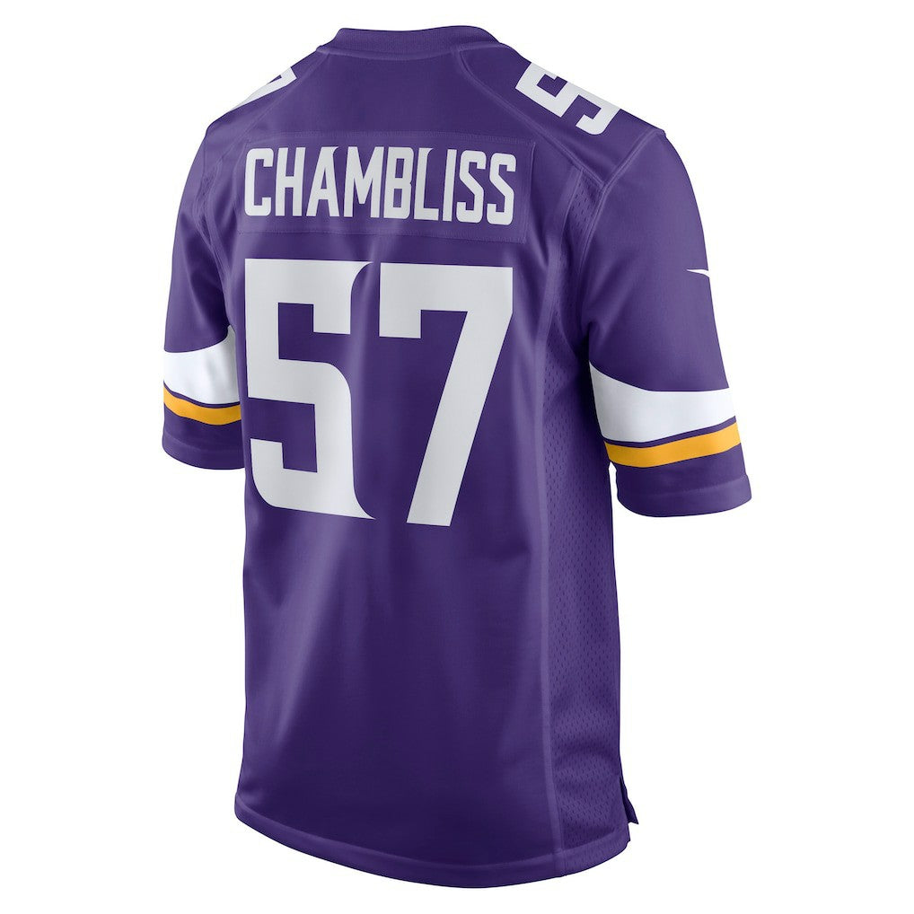 Nike Chaz Chambliss Minnesota Vikings Team Game Jersey Purple