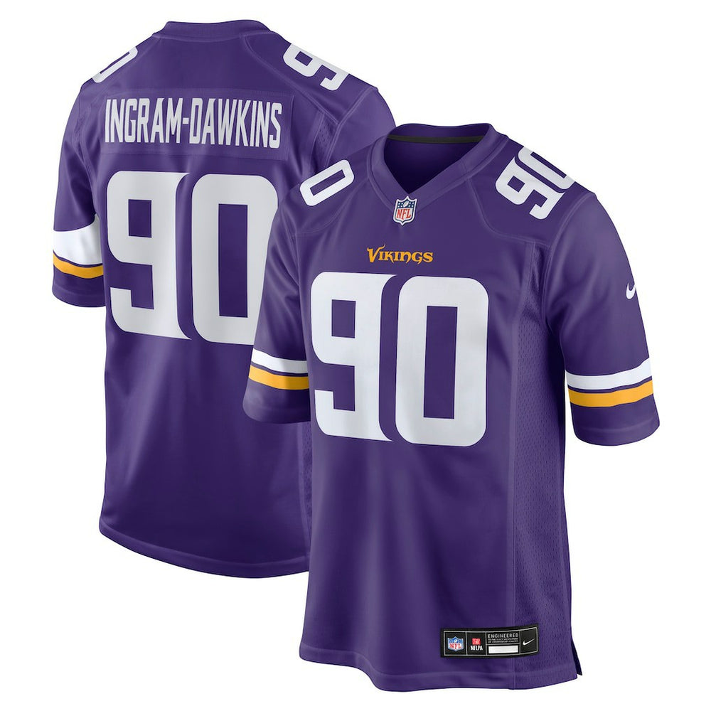 Nike Tyrion Ingram-Dawkins Minnesota Vikings Team Game Jersey Purple
