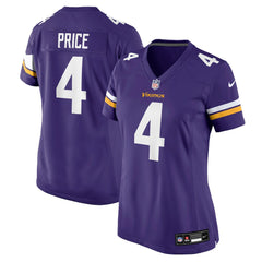 Nike Myles Price Minnesota Vikings Women's Team Game Jersey Purple