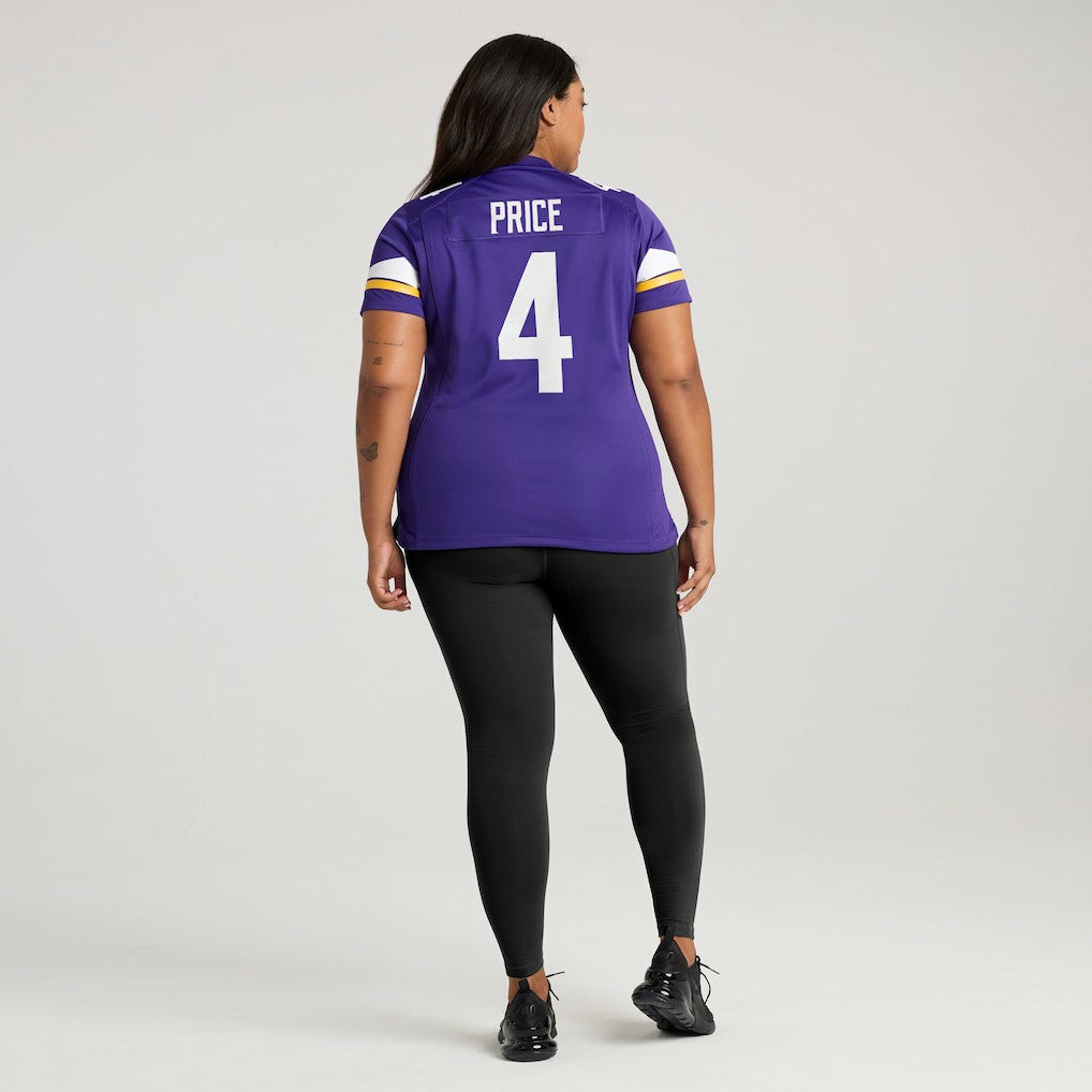 Nike Myles Price Minnesota Vikings Women's Team Game Jersey Purple